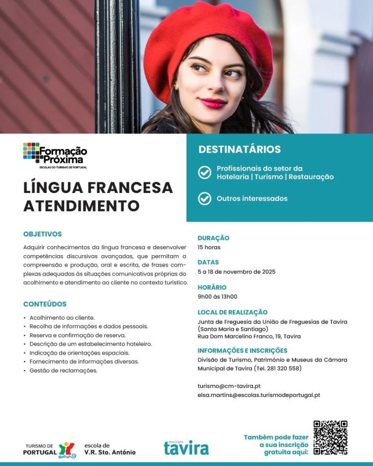 Formação Língua Francesa atendimento (nível intermédio)