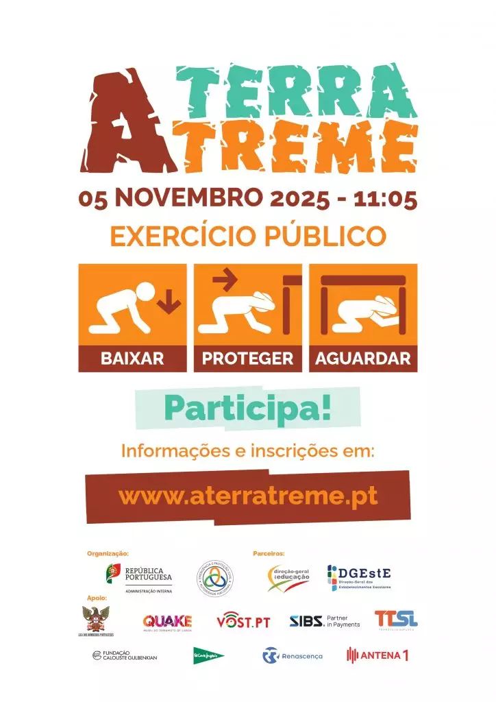 “A Terra Treme”: Exercício público de Sensibilização para o Risco Sísmico | 05 de novembro | 11h05
