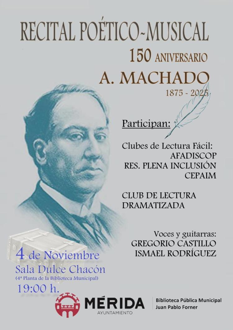 Recital Poético-Musical ‘150 aniversario Antonio Machado’