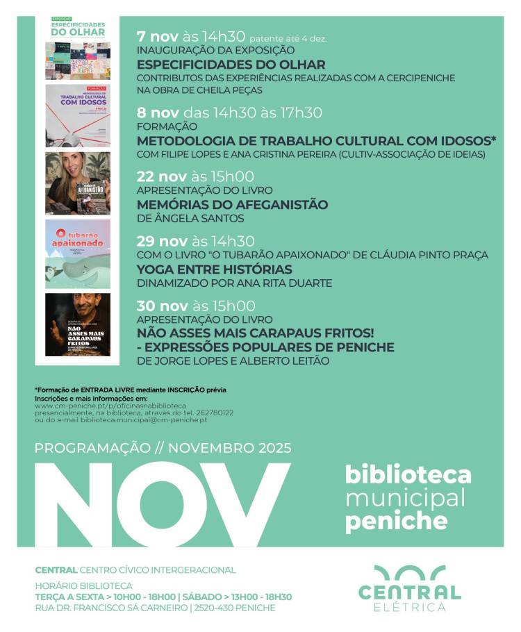 Biblioteca Municipal | Programação NOVEMBRO 2025
