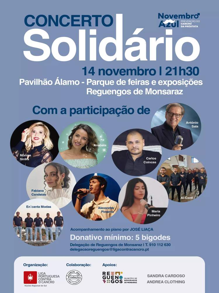 Concerto Solidário “Novembro Azul” em Reguengos de Monsaraz