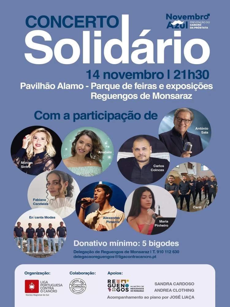 Concerto Solidário “Novembro Azul” em Reguengos de Monsaraz