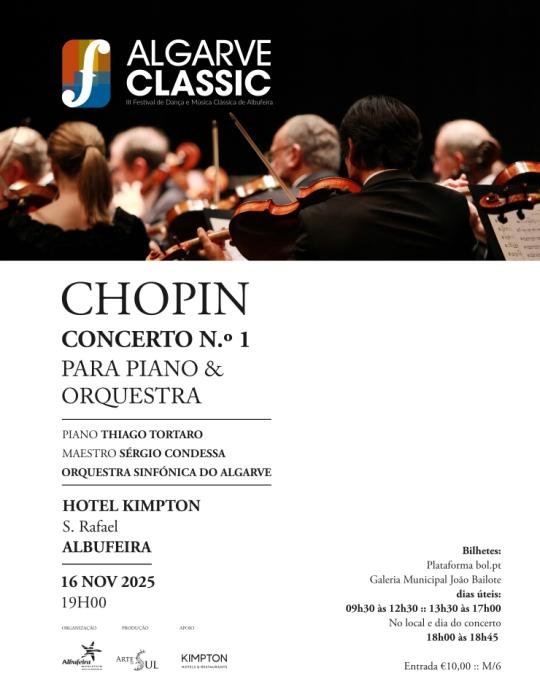 CHOPIN: Concerto n.º 1 para Piano & Orquestra