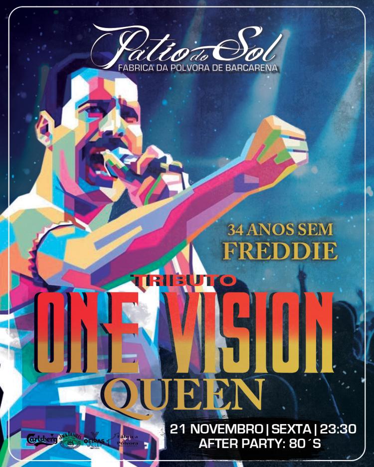 One Vision - Tributo Queen | 34 anos sem Freddie | After Party: 80´s