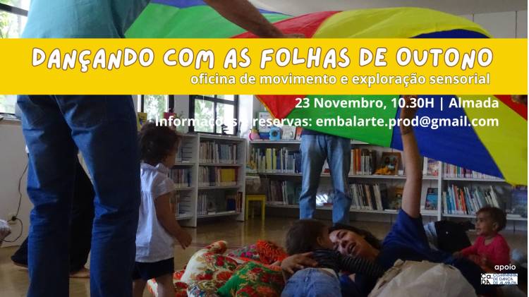Dançando com as folhas de Outono | oficina de movimento e exploração sensorial