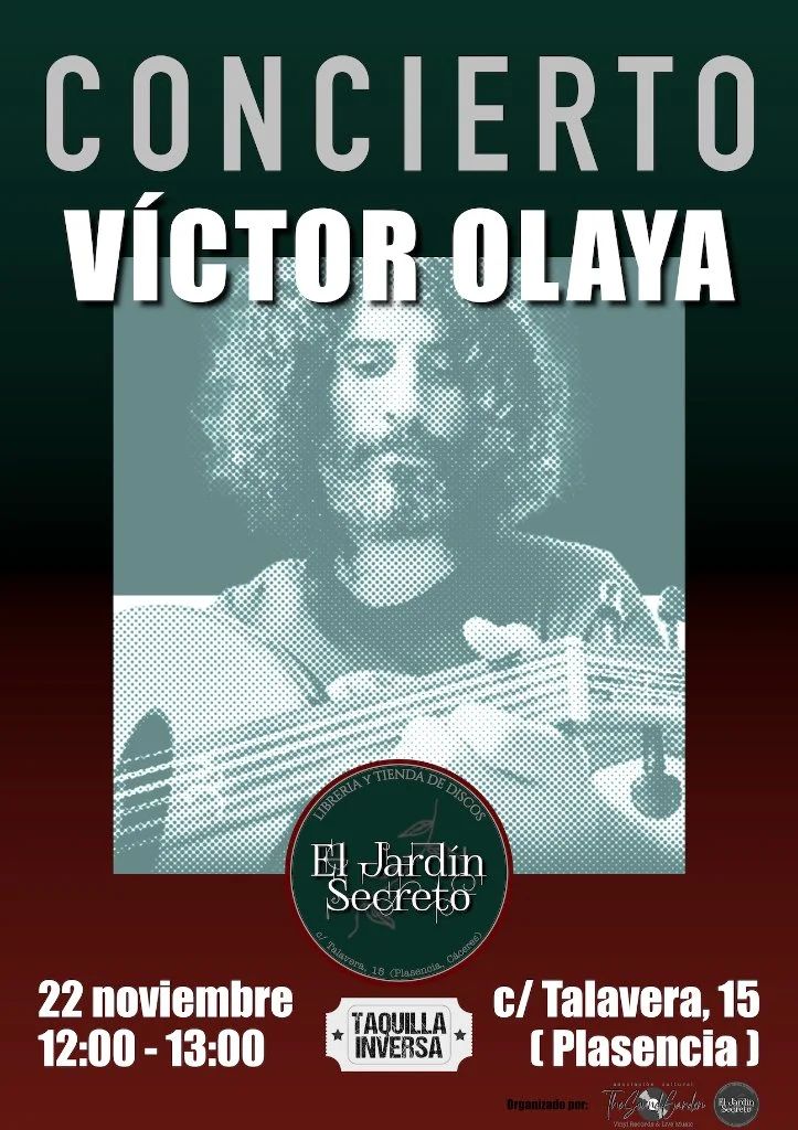 CONCIERTO: VÍCTOR OLAYA en EL JARDÍN SECRETO