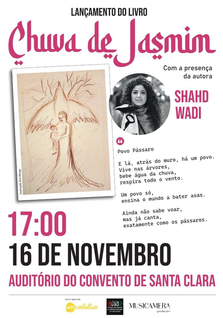 Lançamento do livro 'Chuva de Jasmin' de Shahd Wadi