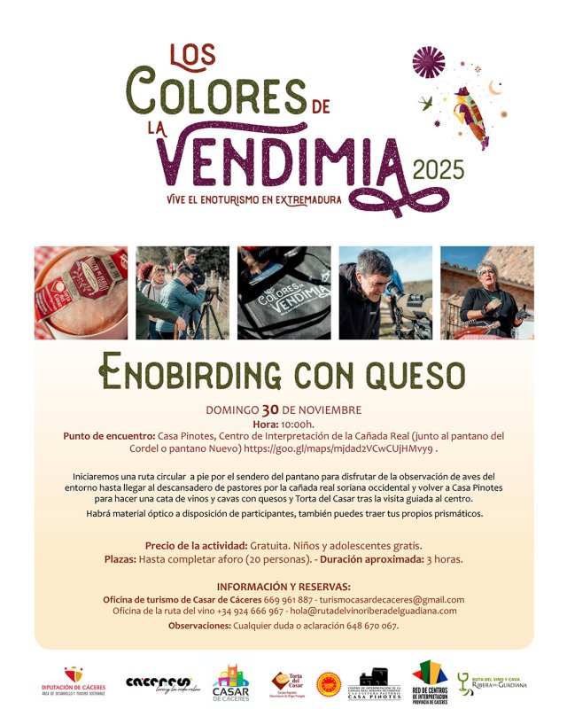 Enobirding con Queso en Los Colores de la Vendimia 2025