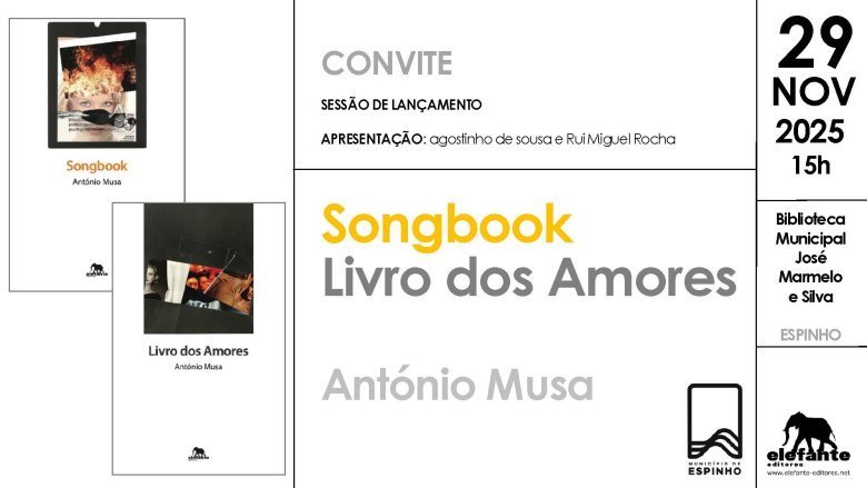 Lanç. livros 'Songbook' e 'Livro dos Amores'