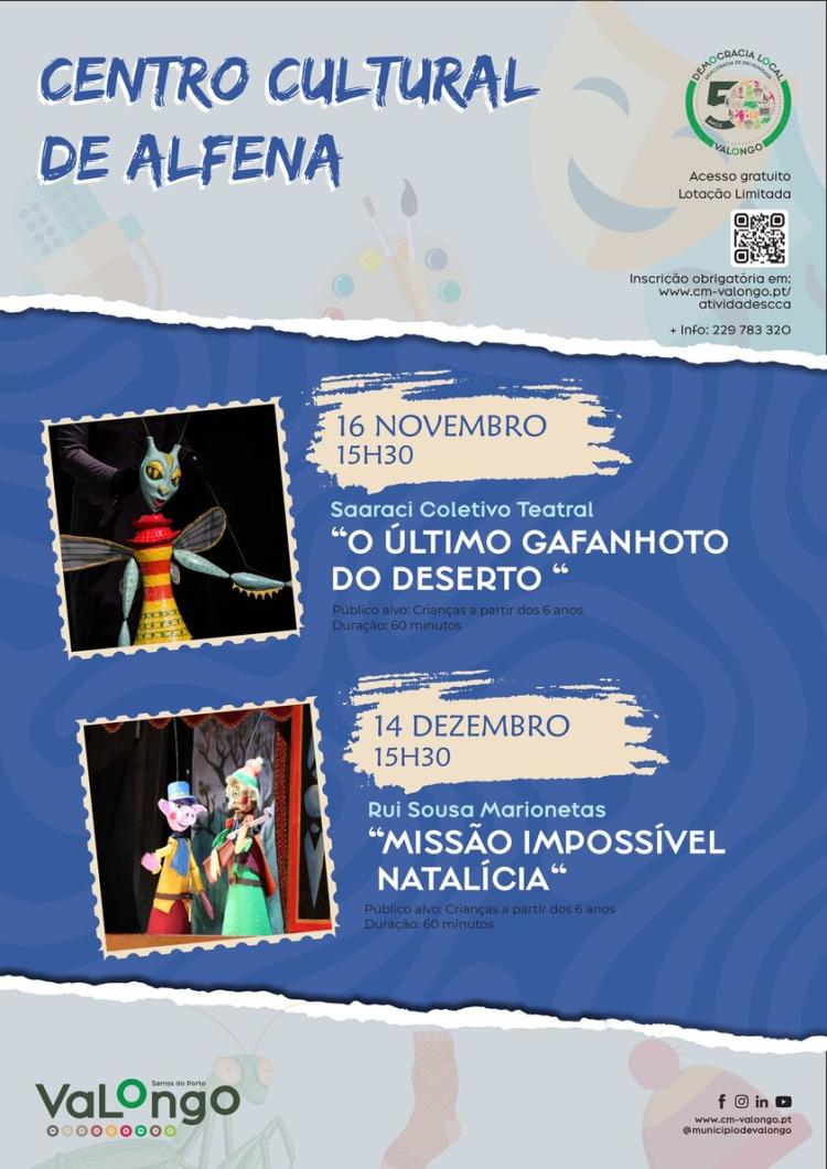 Centro Cultural de Alfena recebe teatro e marionetas