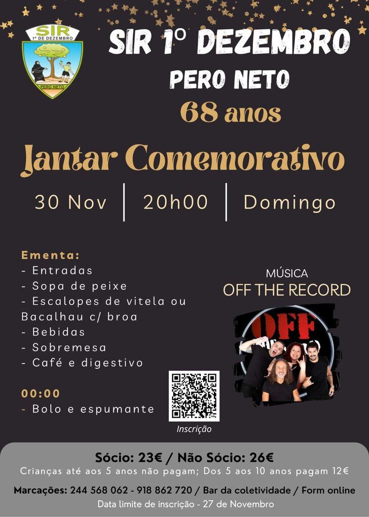 68º ANIVERSÁRIO SIR 1º DE DEZEMBRO | Pero Neto