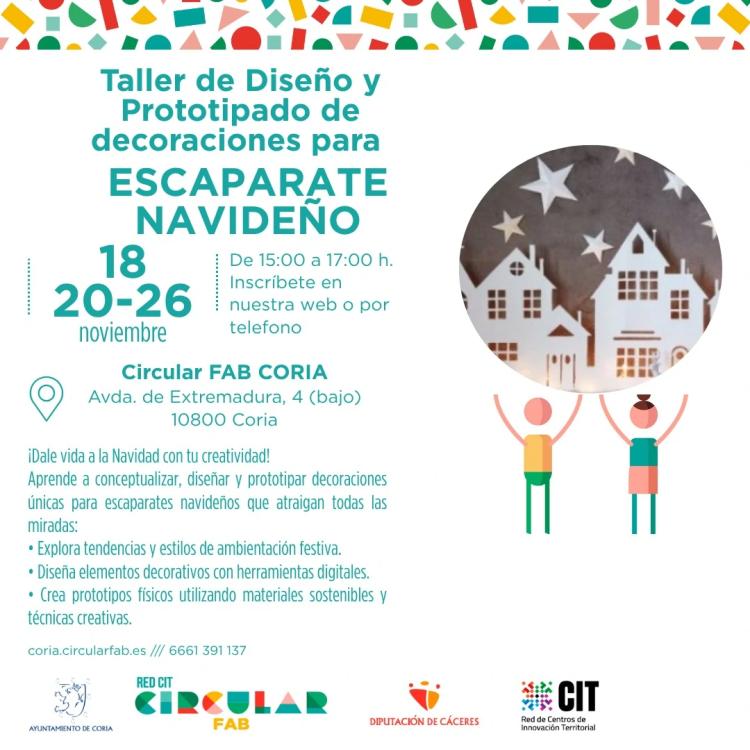 Taller de Diseño y Prototipado de decoraciones para ESCAPARATE NAVIDEÑO