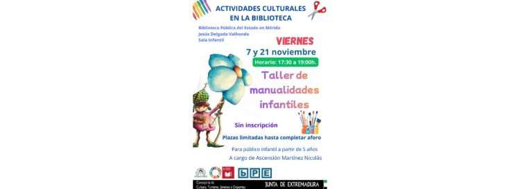 Taller de manualidades para público infantil
