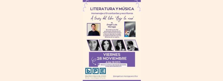 Homenaje a 10 cantantes y escritoras a través del libro “Bajo la nieve” de Ángel Luis Moraga