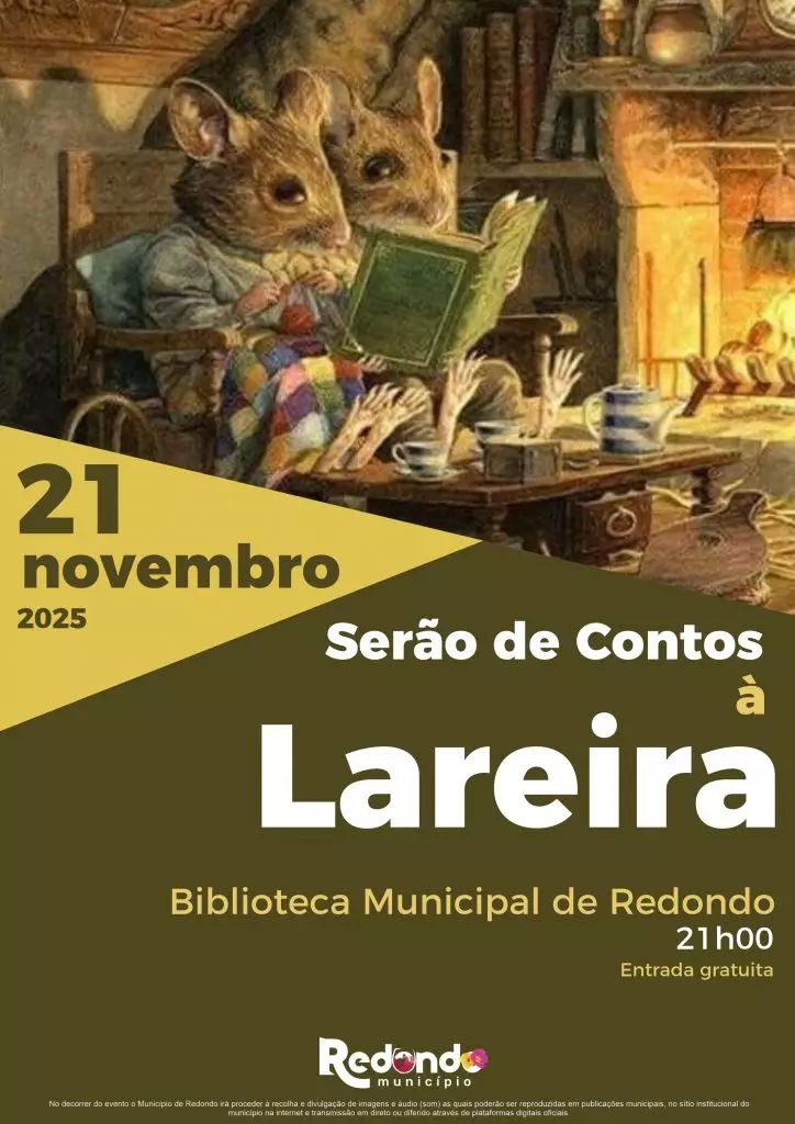 Serão de Contos à Lareira | 21 de novembro | 21h00 | Biblioteca Municipal de Redondo