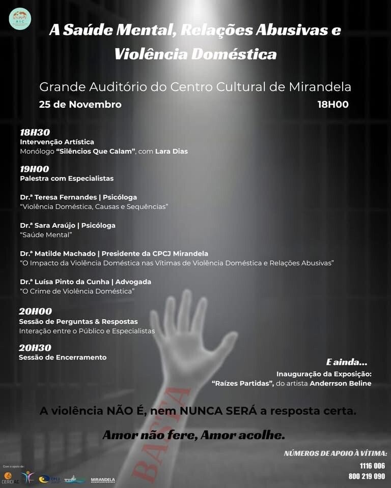 A Saúde Mental, Relações Abusivas e Violência Doméstica | AIC - Associação Iniciativa Cultural Recreativa e Social