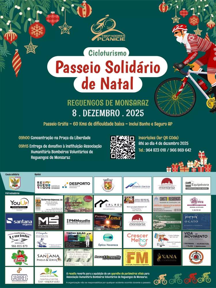 Cicloturismo | Passeio Solidário de Natal | Natal em Reguengos