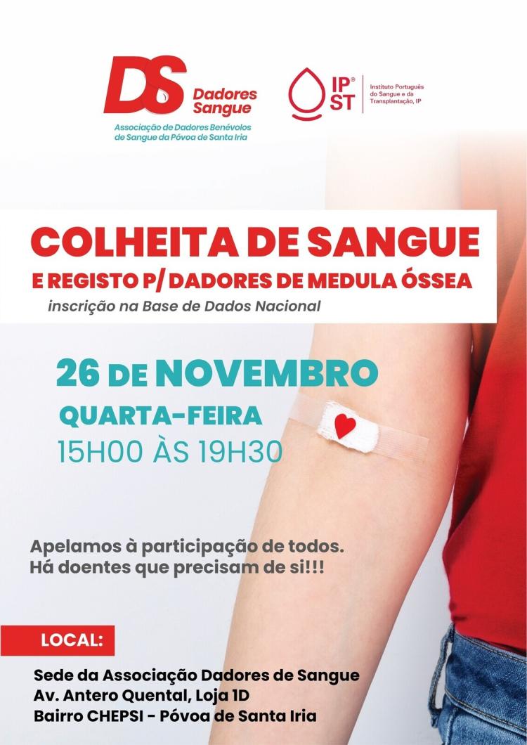 Colheita de Sangue e Registo para Dadores de Meduls Óssea