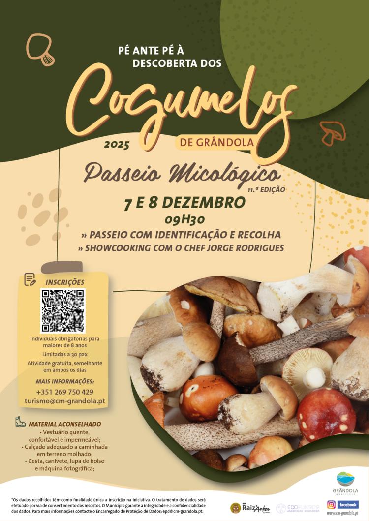 TURISMO | Passeio Micológico «Pé Ante Pé à Descoberta dos Cogumelos de Grândola»