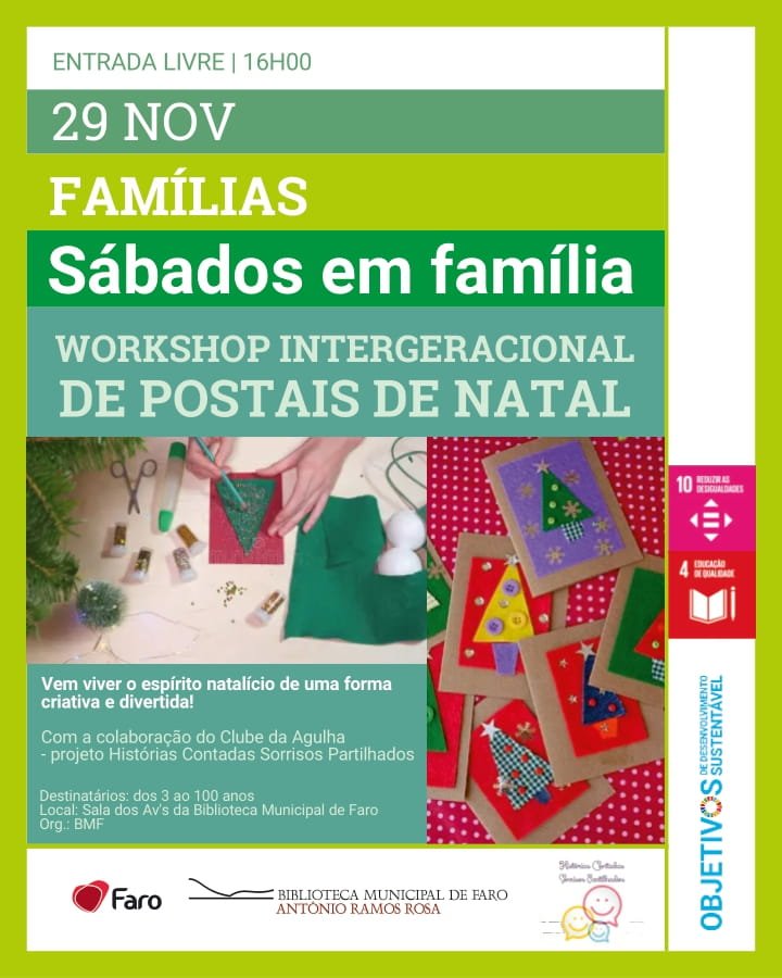 Sábados em família | Workshop Intergeracional de Postais de Natal