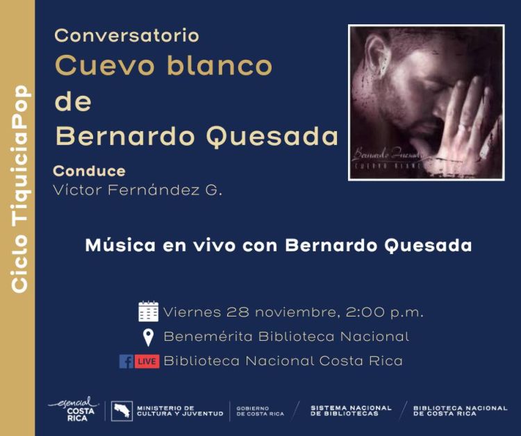 Conversatorio del ciclo TiquiciaPop "Cuervo blanco" con la participación de Bernardo Quesada
