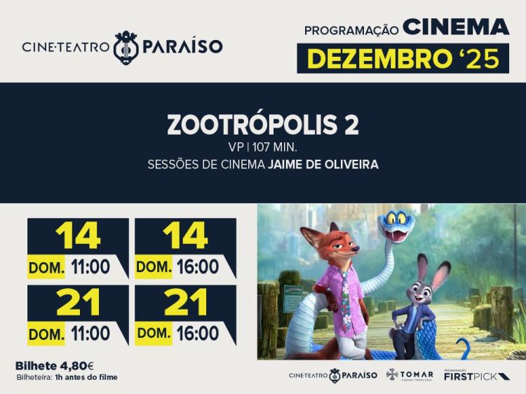 Zootrópolis 2 | Sessões de Cinema Jaime de Oliveira