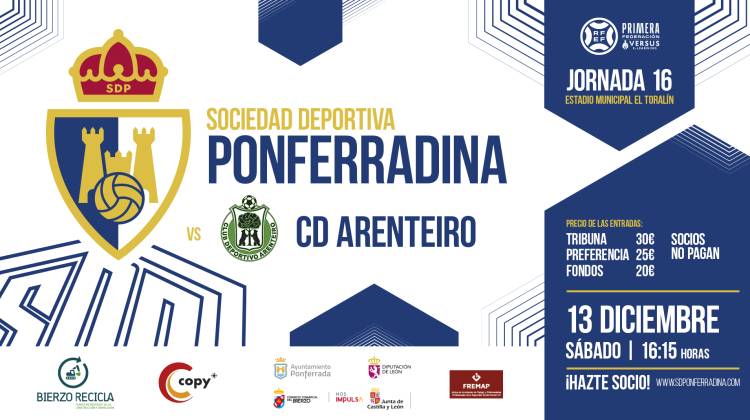 PARTIDO DE FUTBOL ENTRE LA SD PONFERRADINA Y EL CD ARENTEIRO