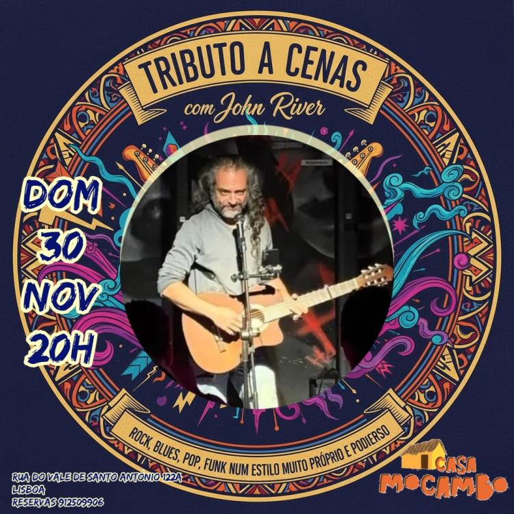 Jantar com Tributo a Cenas - a vida contada em Rock, Blues Pop e Funk por John River