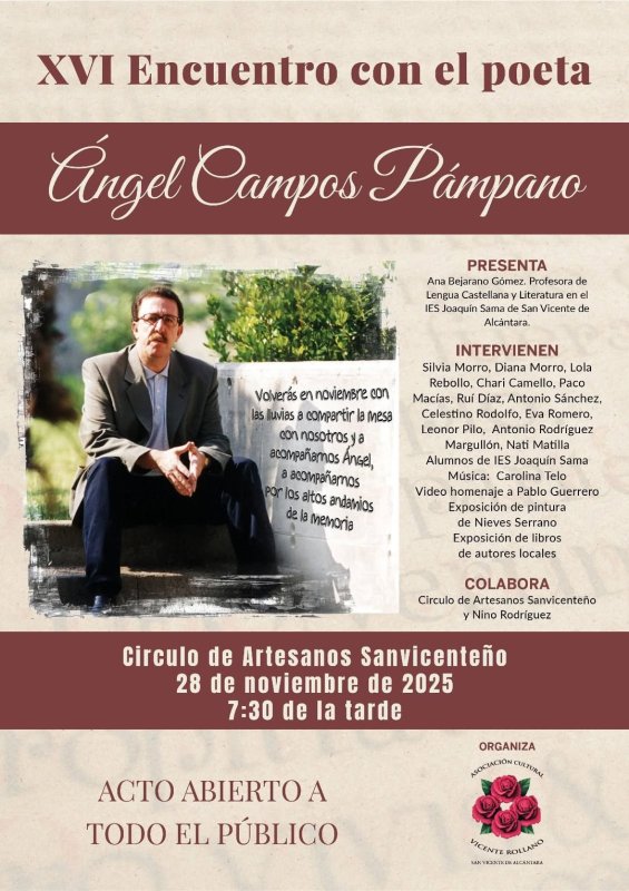 XVI Encuentro con el Poeta Ángel Campos Pámpano