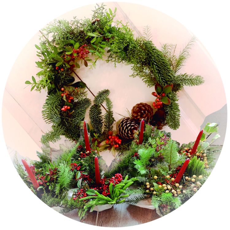 Centros de Mesa e Coroas de Natal