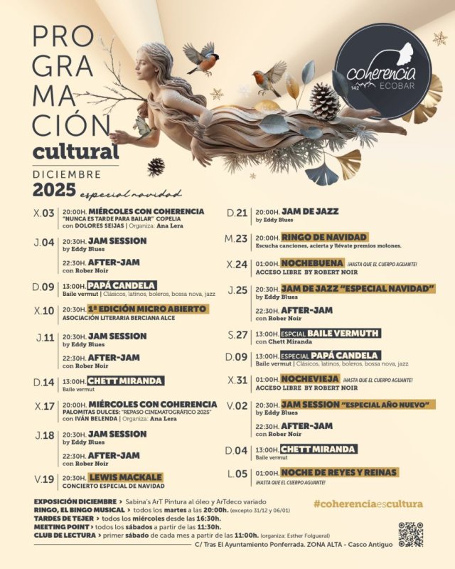 Programación Cultural de Diciembre en Coherencia Ecobar