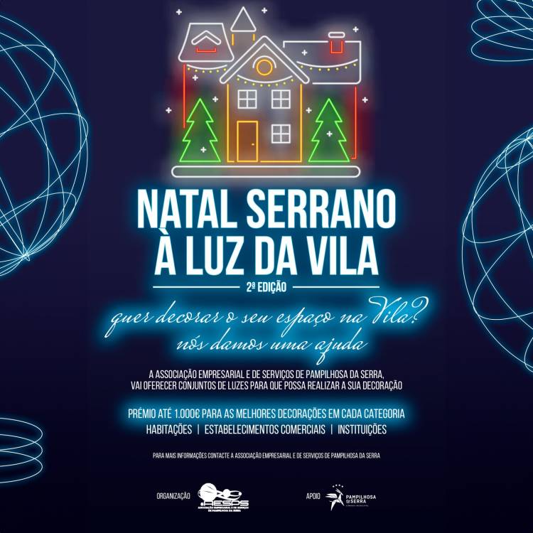 “Natal Serrano à Luz da Vila”: Habilite-se a ganhar 1000€ e dê mais brilho às nossas ruas