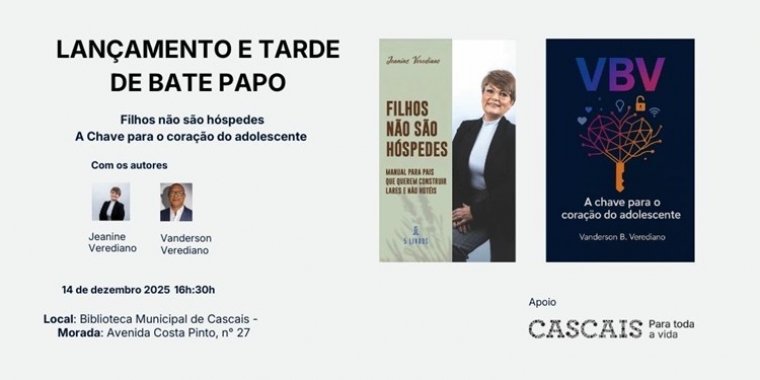 Lançamento dos Livros:  'Filhos não são Hóspedes', de Jeanine Verediano & 'A chave para o coração do adolescente', de Vanderson Verediano