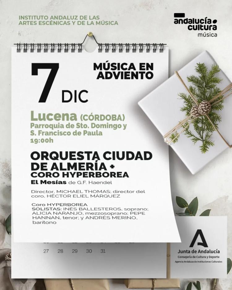 Música en Adviento: El Mesías de Händel en Lucena