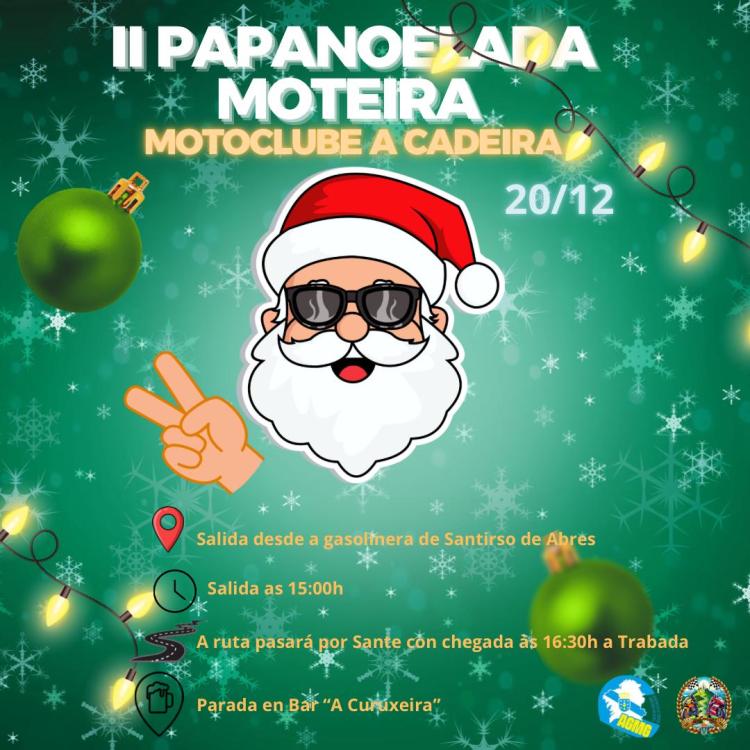 II Papanoelada Moteira en TRABADA (LUGO). Organiza Motoclub A Cadeira