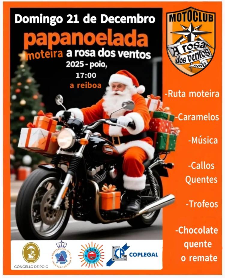 Papanoelada Moteira Poio (PO) Org Motoclub A Rosa dos Ventos