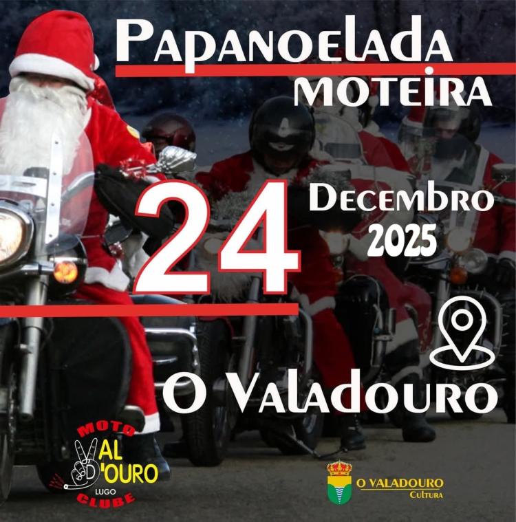 Papanoelada Moteira O Valadouro (Lugo). Org Motoclub Val D'Ouro