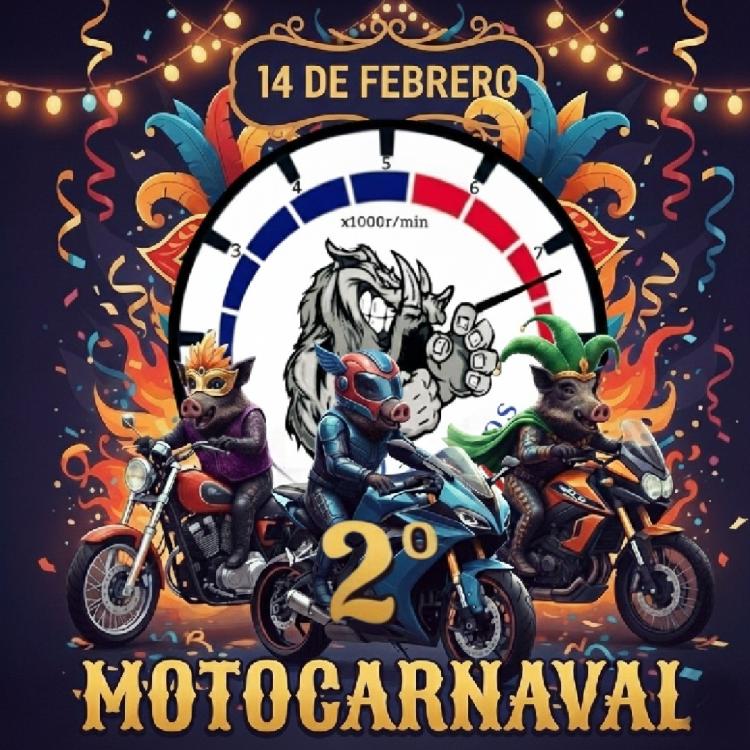 2º Motocarnaval Orbazai, Lugo. Organiza Motoclub Jabatos Bravios