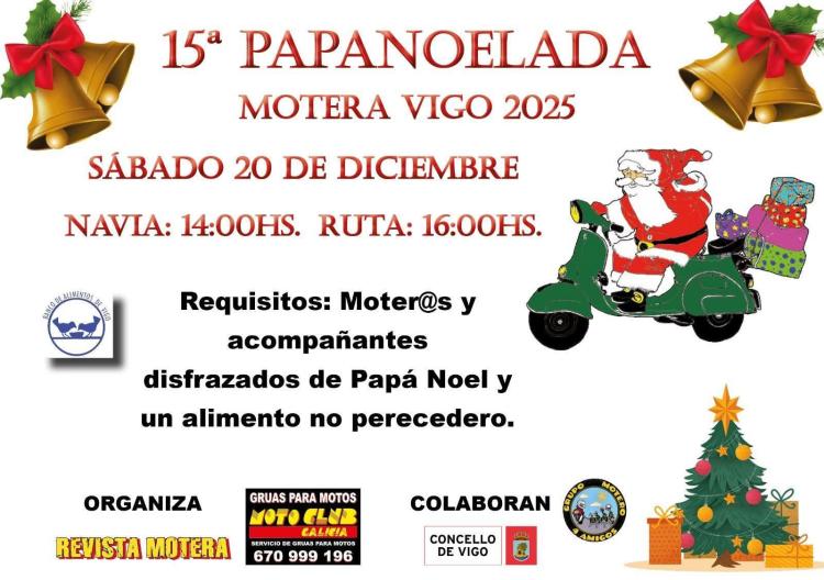 Papanoelada motera Vigo 2025