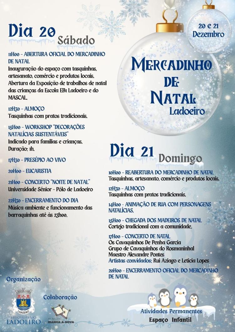 Mercadinho e Concertos de Natal no Ladoeiro