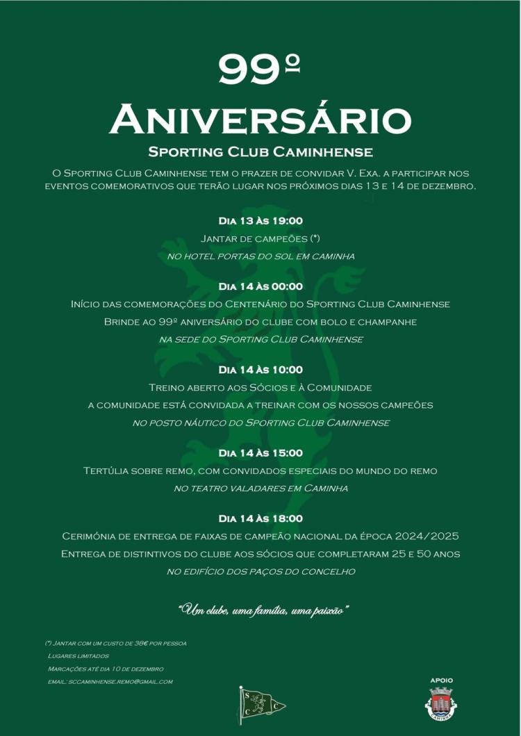 99º Aniversário Sporting Club Caminhense
