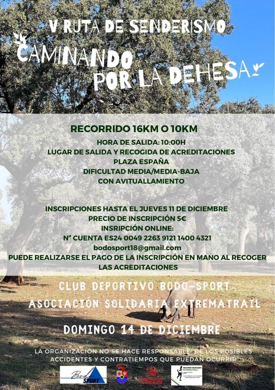 V Ruta de Senderismo 'Caminando por la Dehesa'