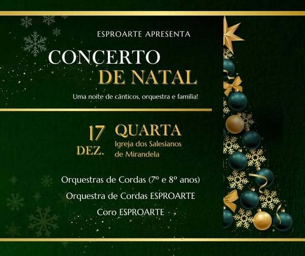 Concerto de Natal da ESPROARTE – Uma Noite de Música e Solidariedade