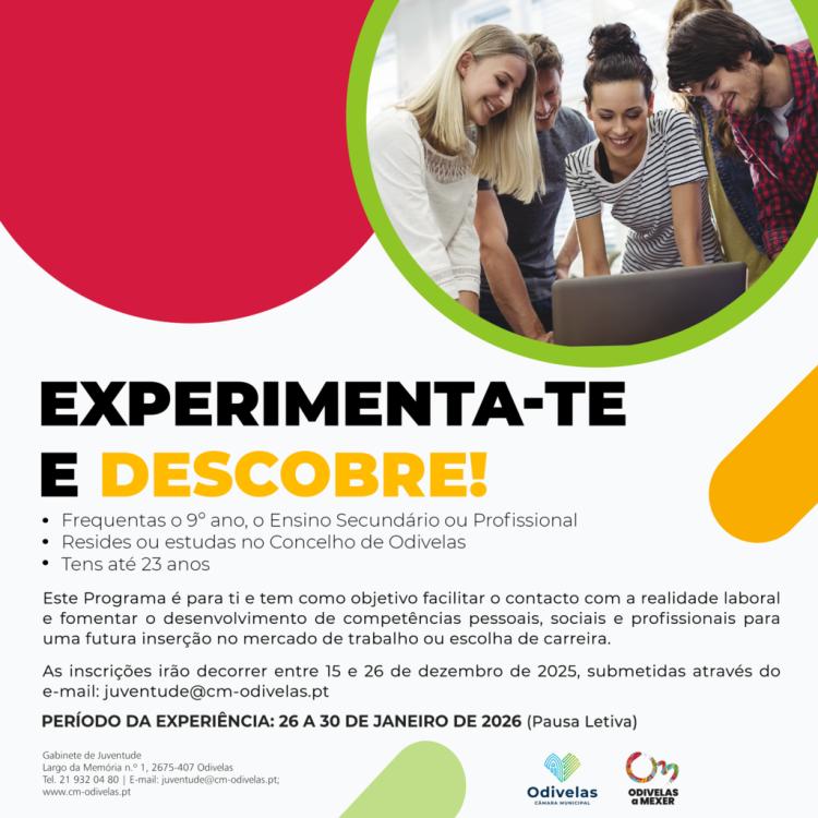 Inscrições | EXPERIMENTA-TE E DESCOBRE!