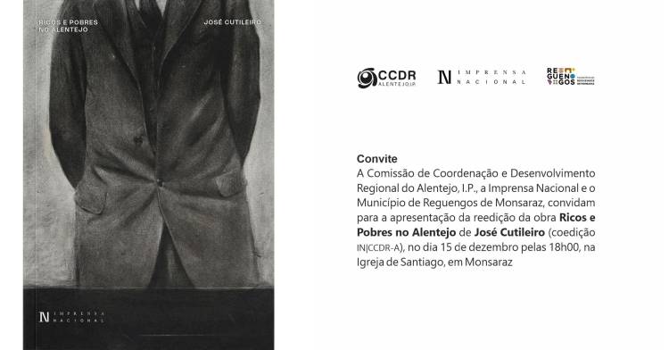 Apresentação do livro «Ricos e Pobres no Alentejo», de José Cutileiro, em Reguengos de Monsaraz