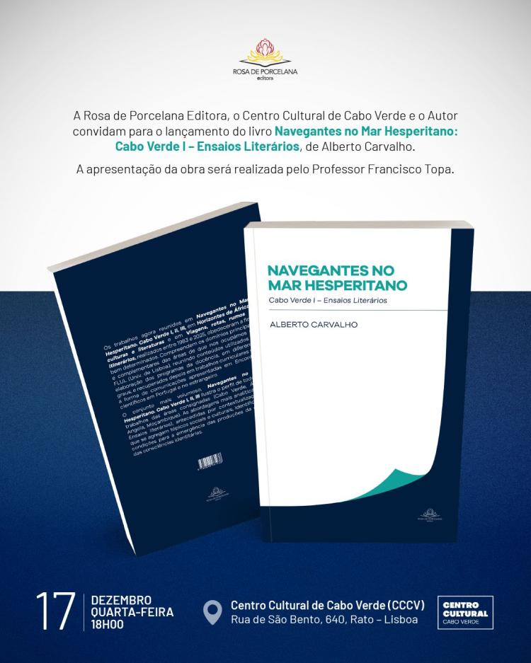Lançamento do livro 'Navegantes no Mar Hesperitano', de Alberto Carvalho