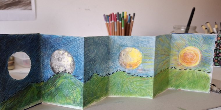 Livro Acordeão: narrativas em dobra | Oficinas por Raquel Silva