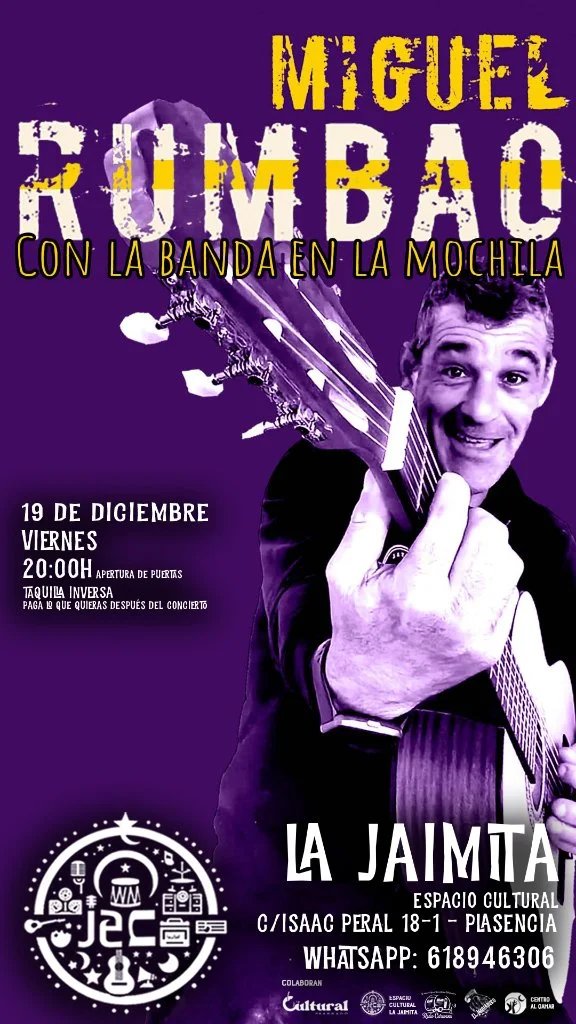 Miguel Rumbao, percusionista de Manu Chao, visita la Jaimita