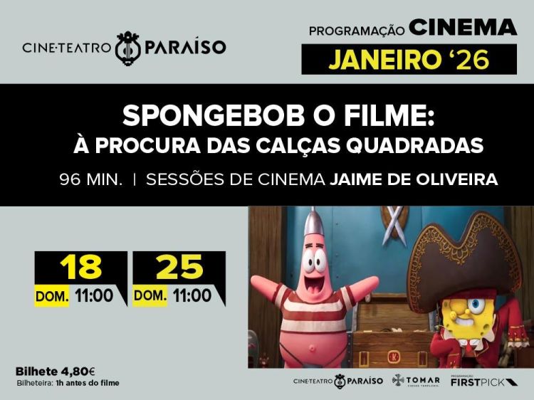 Spongebob o filme: À procura das calças quadradas | Sessões de Cinema Jaime de Oliveira