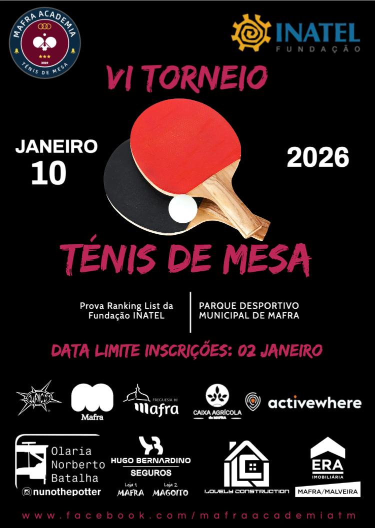 VI Torneio de Ténis de Mesa da INATEL